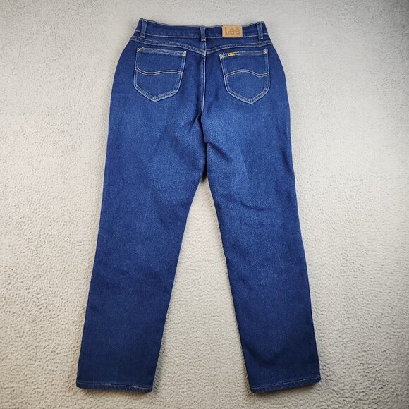 Vintage LEE Riders Jeans Women's 16P Blue Curvy Hight Waist Heavy USA Made - Picture 2 of 12